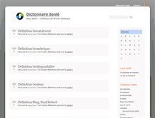 Tablet Screenshot of dictionnaire-sante.com